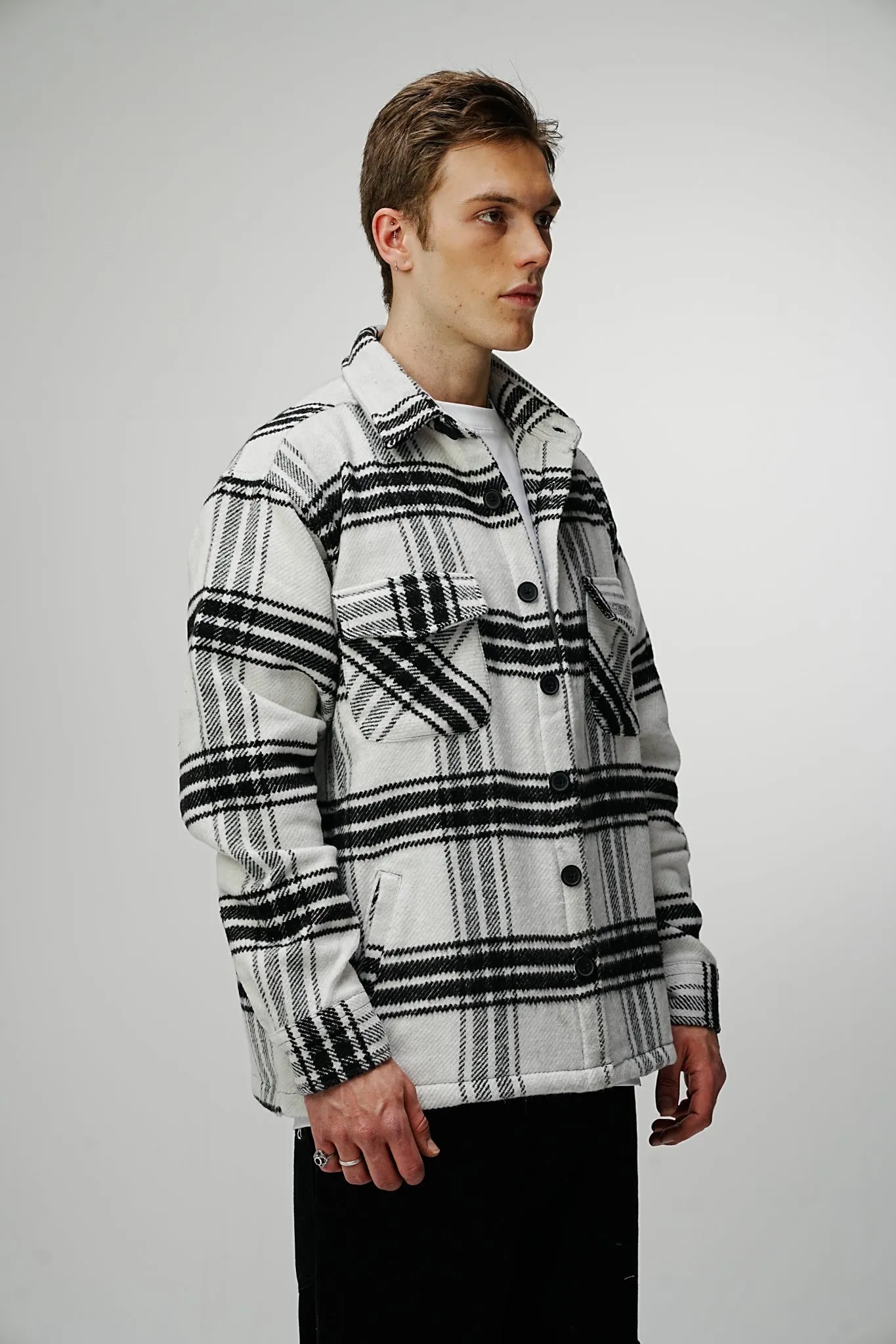 Heavy Oversized Flannel Shirt Dalmatian