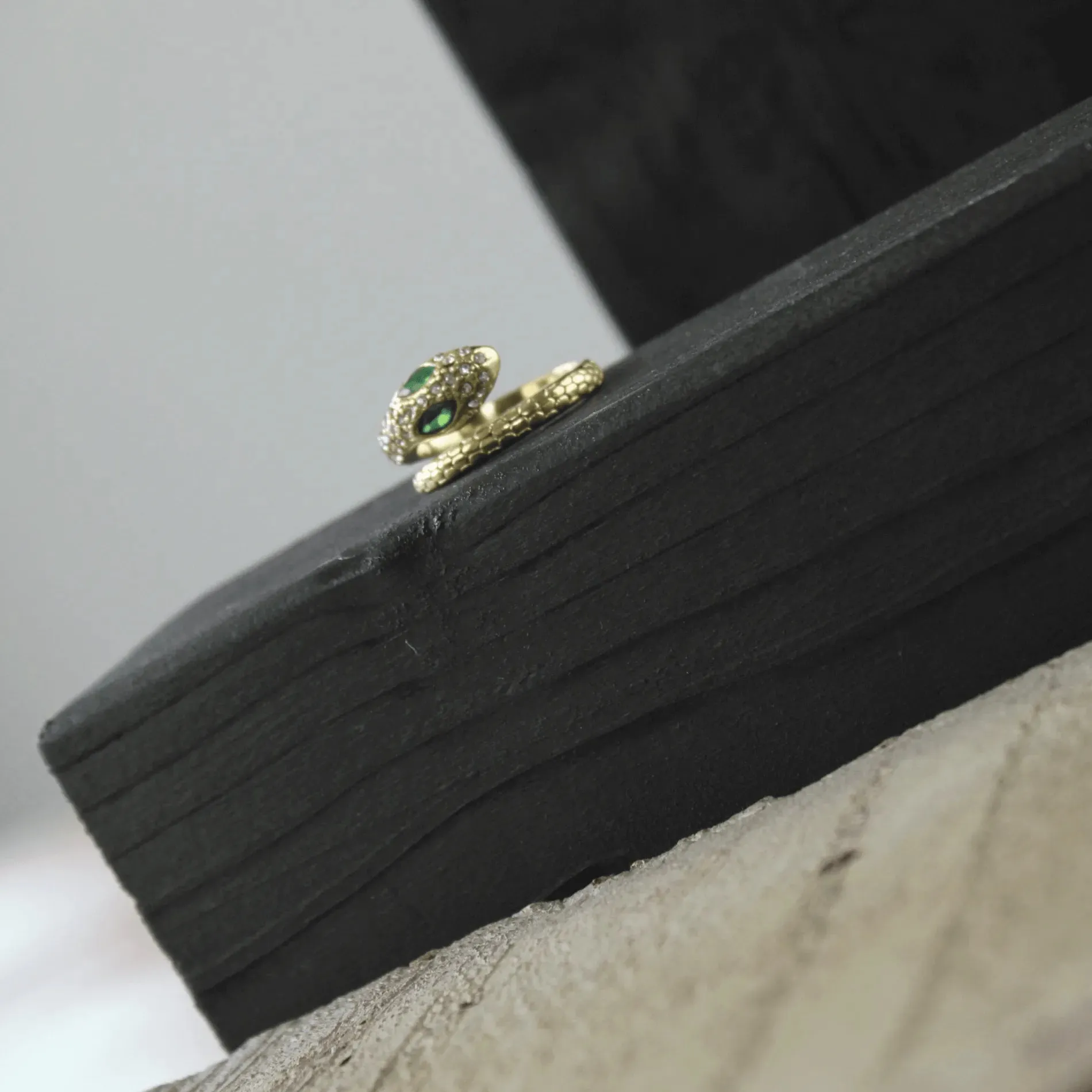 Joy Waterproof CZ Snake Ring 18K Gold Plating