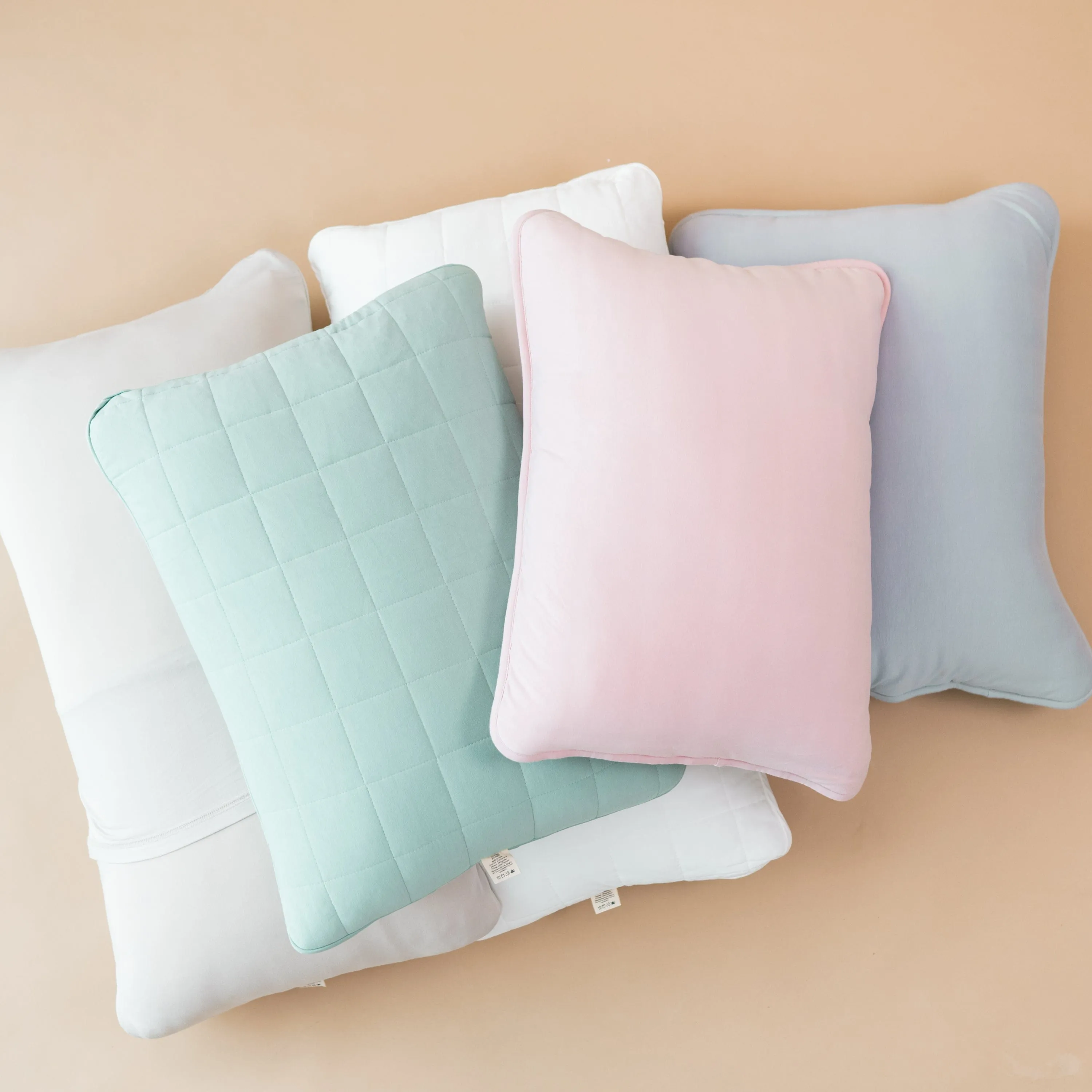 King Quilted Pillowcase in Blush