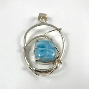 Larimar & Sterling Silver Pendant