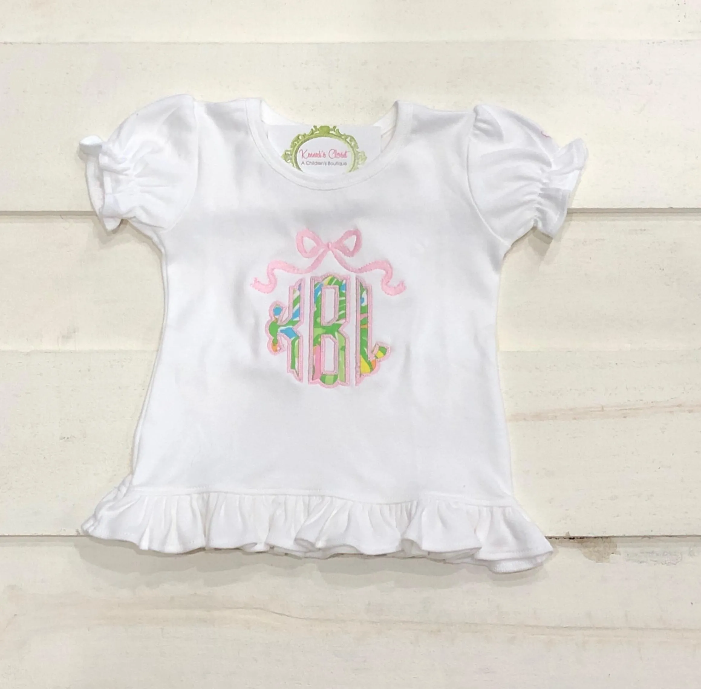 Lilly Bow Monogram Ruffle