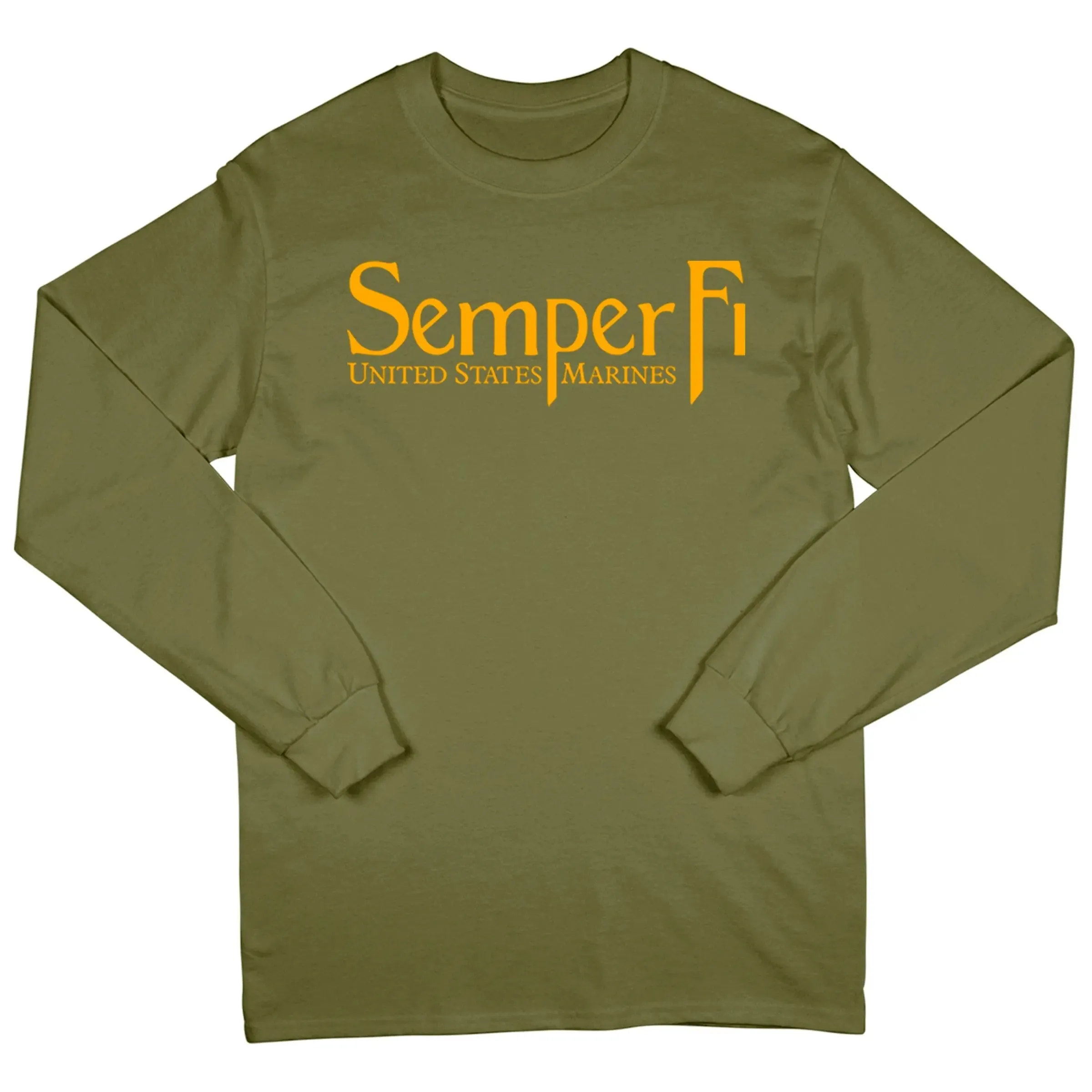 Marines Gold Semper Fi Long Sleeve Tee