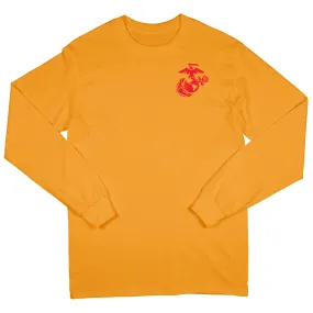 Marines Red EGA Chest Seal Long Sleeve Tee