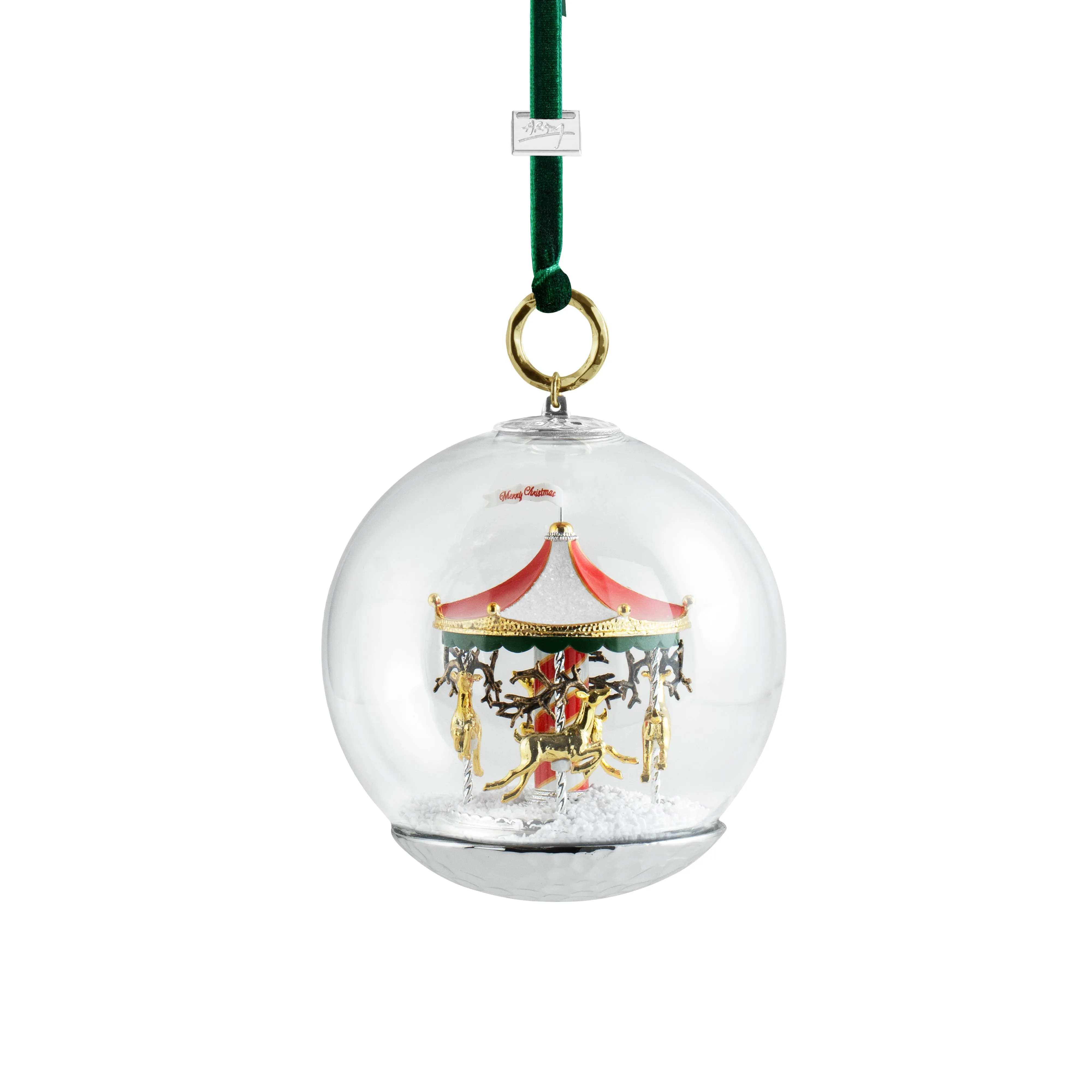 Merry-Go-Round Snow Globe Ornament