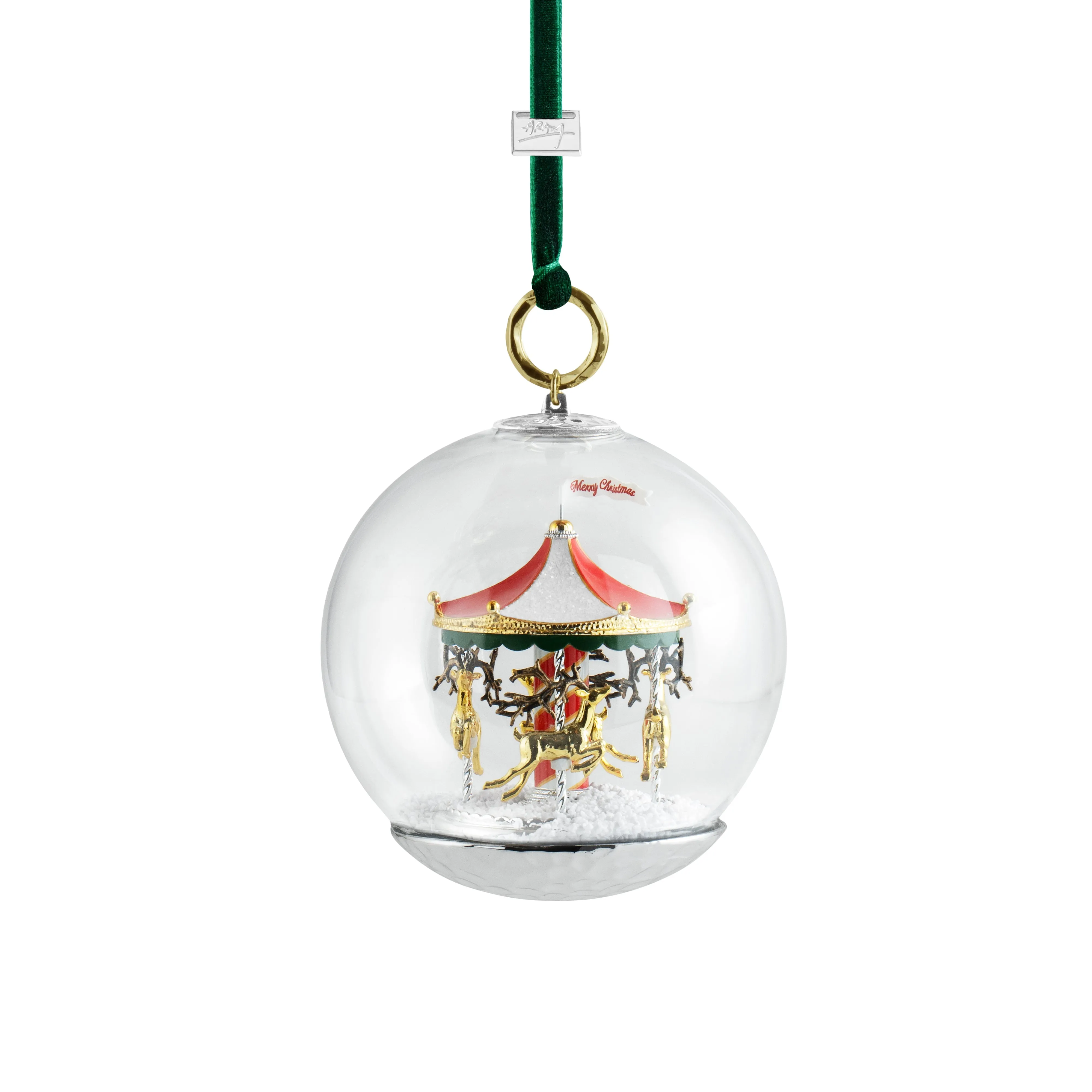 Merry-Go-Round Snow Globe Ornament