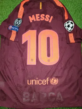 Messi Barcelona Third UEFA 2017 2018 PLAYER ISSUE Jersey Shirt XL SKU# 847188-683