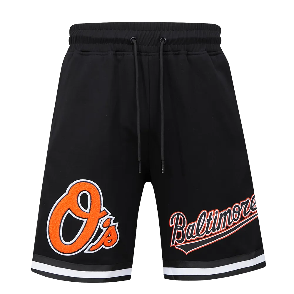 MLB BALTIMORE ORIOLES CLASSIC CHENILLE MEN'S DK SHORT (BLACK/ORANGE)