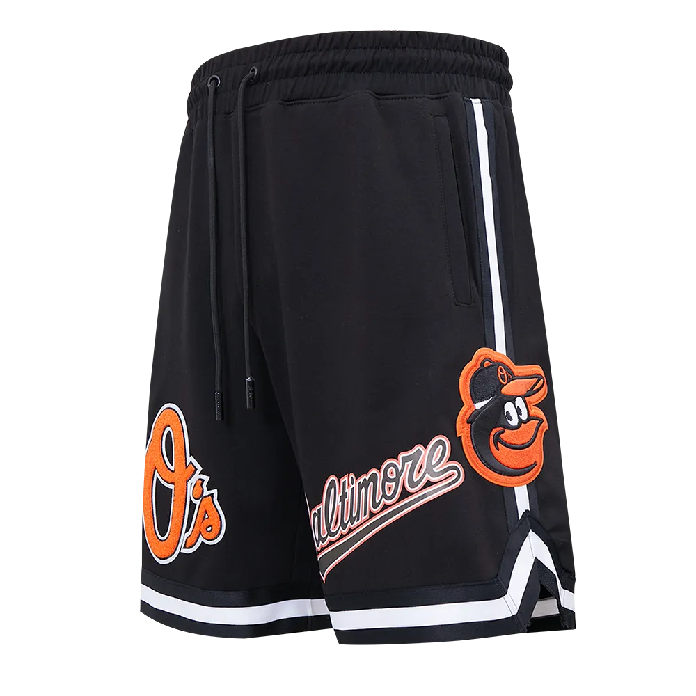 MLB BALTIMORE ORIOLES CLASSIC CHENILLE MEN'S DK SHORT (BLACK/ORANGE)