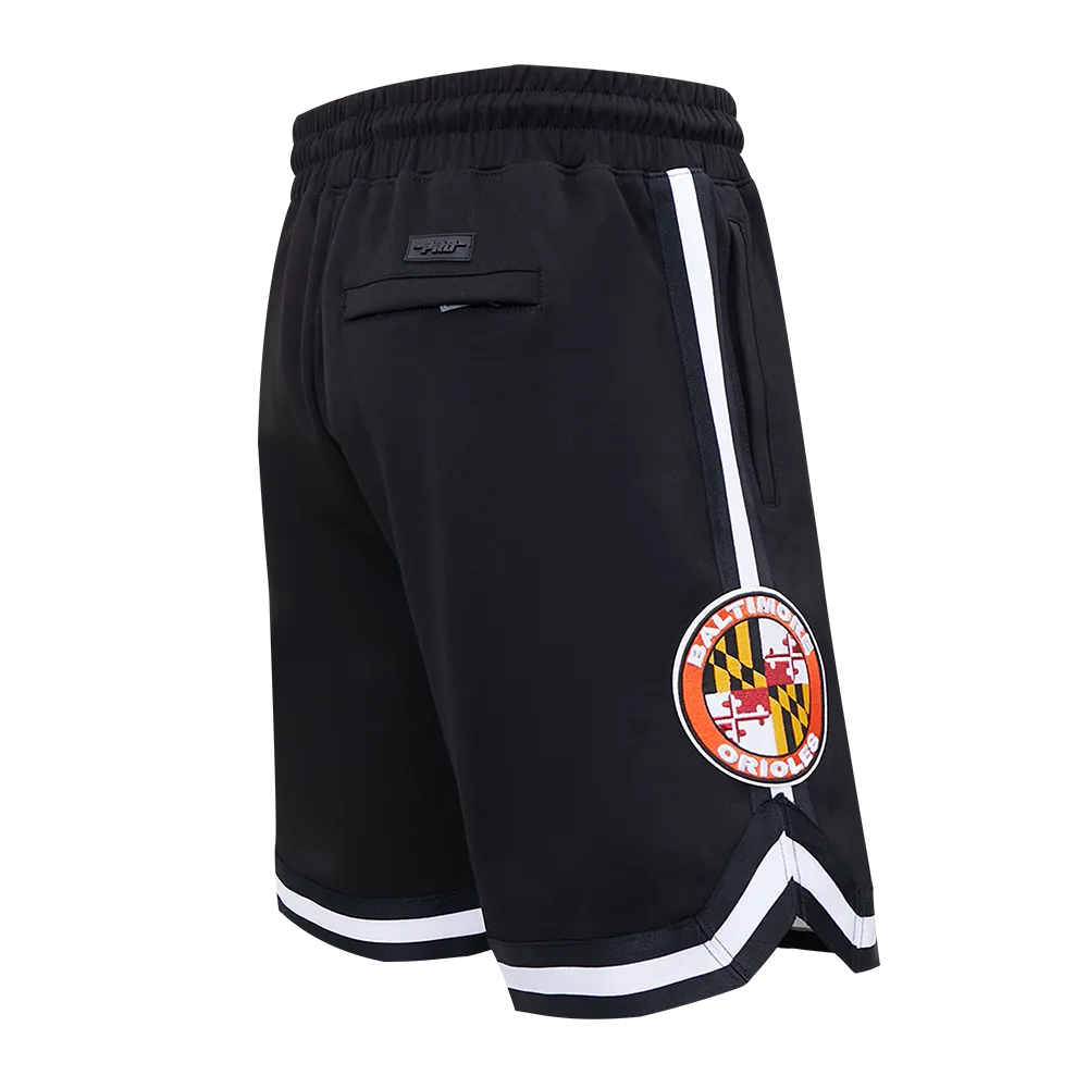 MLB BALTIMORE ORIOLES CLASSIC CHENILLE MEN'S DK SHORT (BLACK/ORANGE)