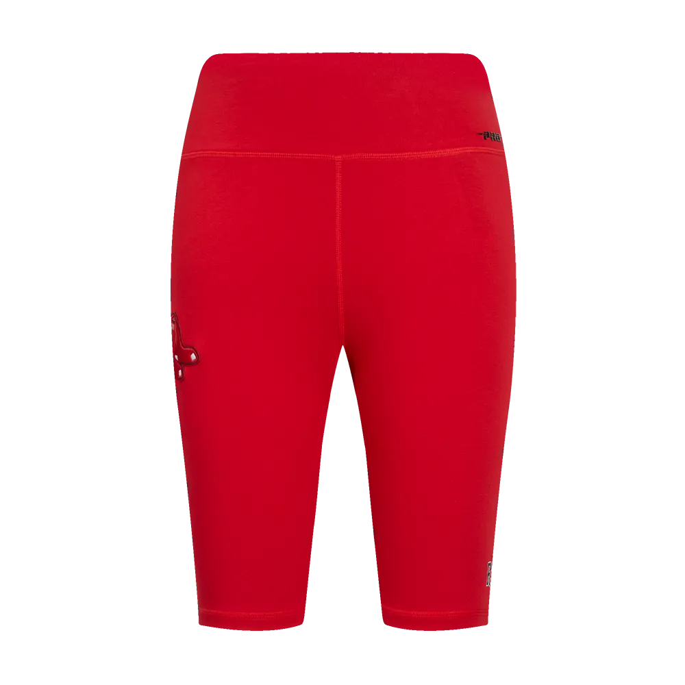 MLB BOSTON RED SOX CLASSIC WOMEN'S CTN BIKE SHORT (RED)