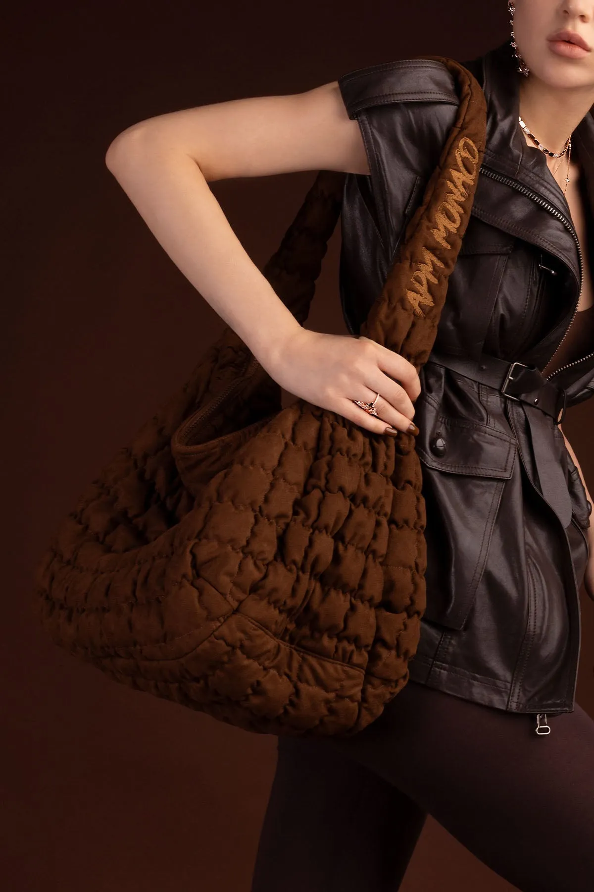 Mocha Quilted bag