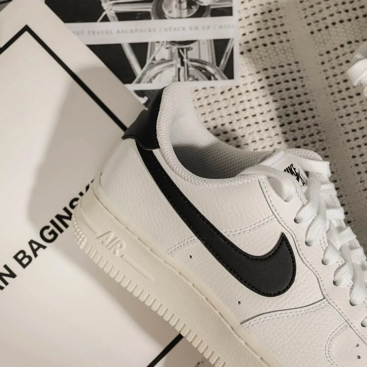 Nike Air Force 1 Low '07 White Black Sail (Women's) [315115-165]