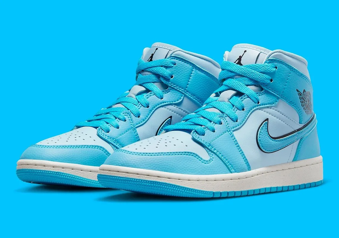 Nike Air Jordan 1 Mid SE Ice Blue Women's