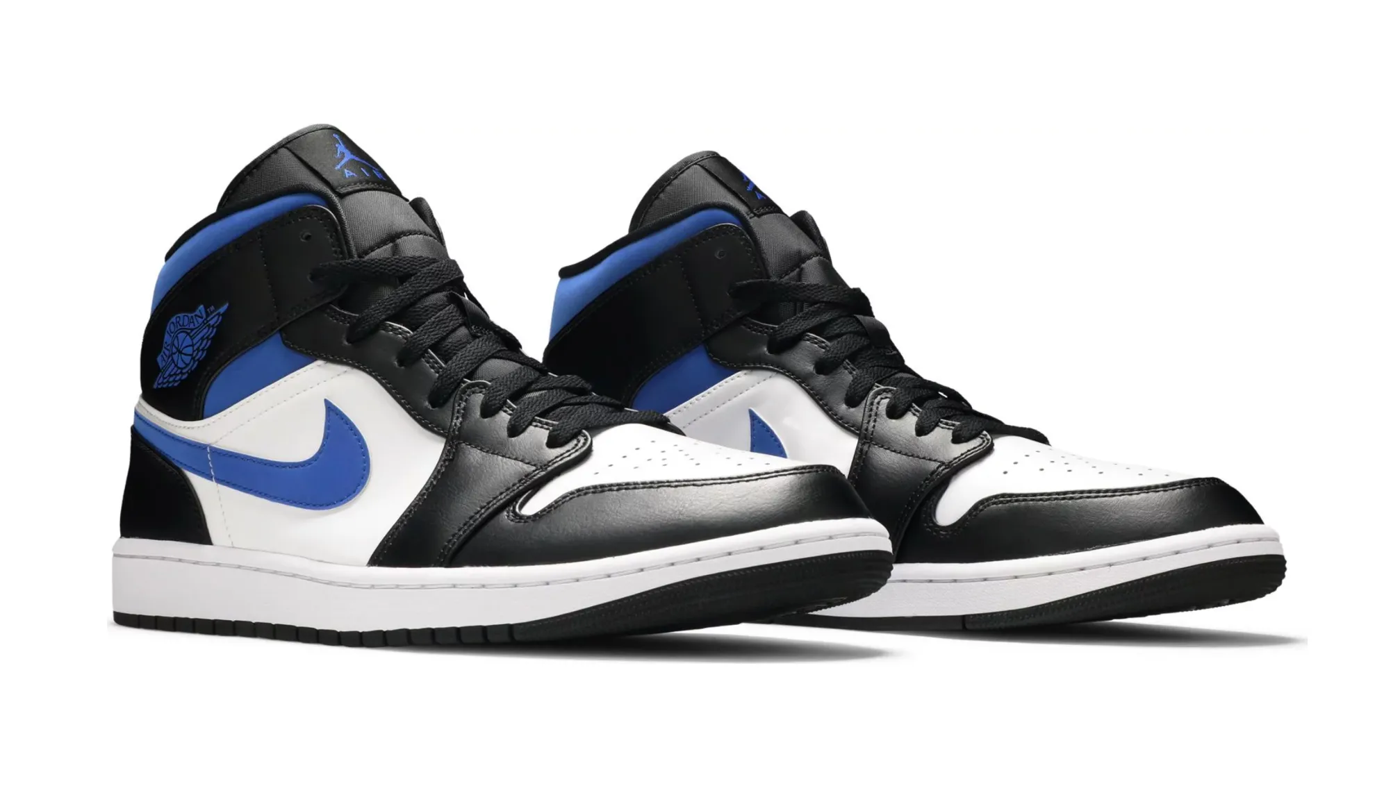 Nike Jordan 1 Mid White Black Royal Men's