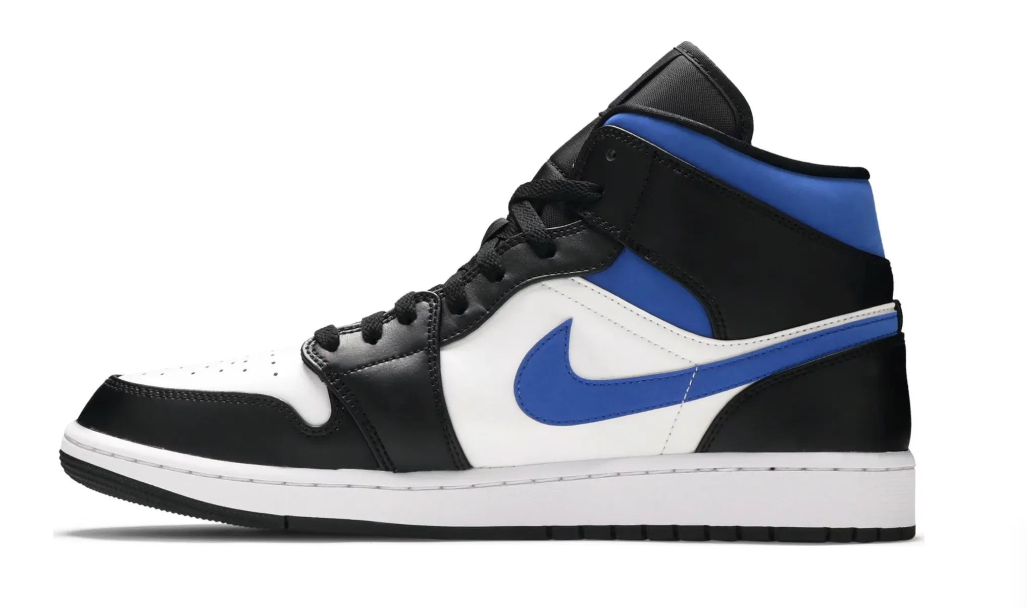 Nike Jordan 1 Mid White Black Royal Men's