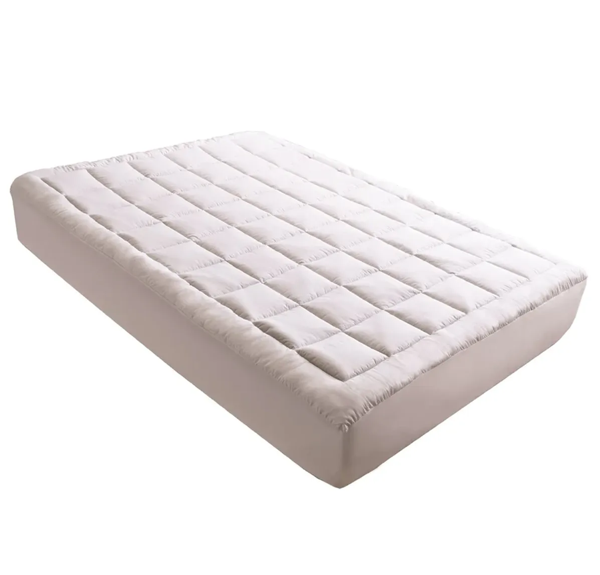 Overstuffed Cotton Sateen Mattress Pad