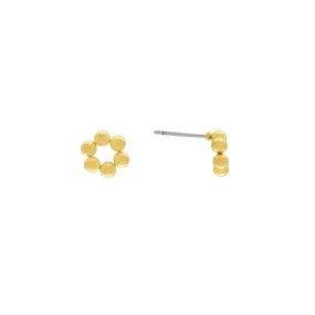 Passion Waterproof Circle Ball Earring 18K Gold Plating