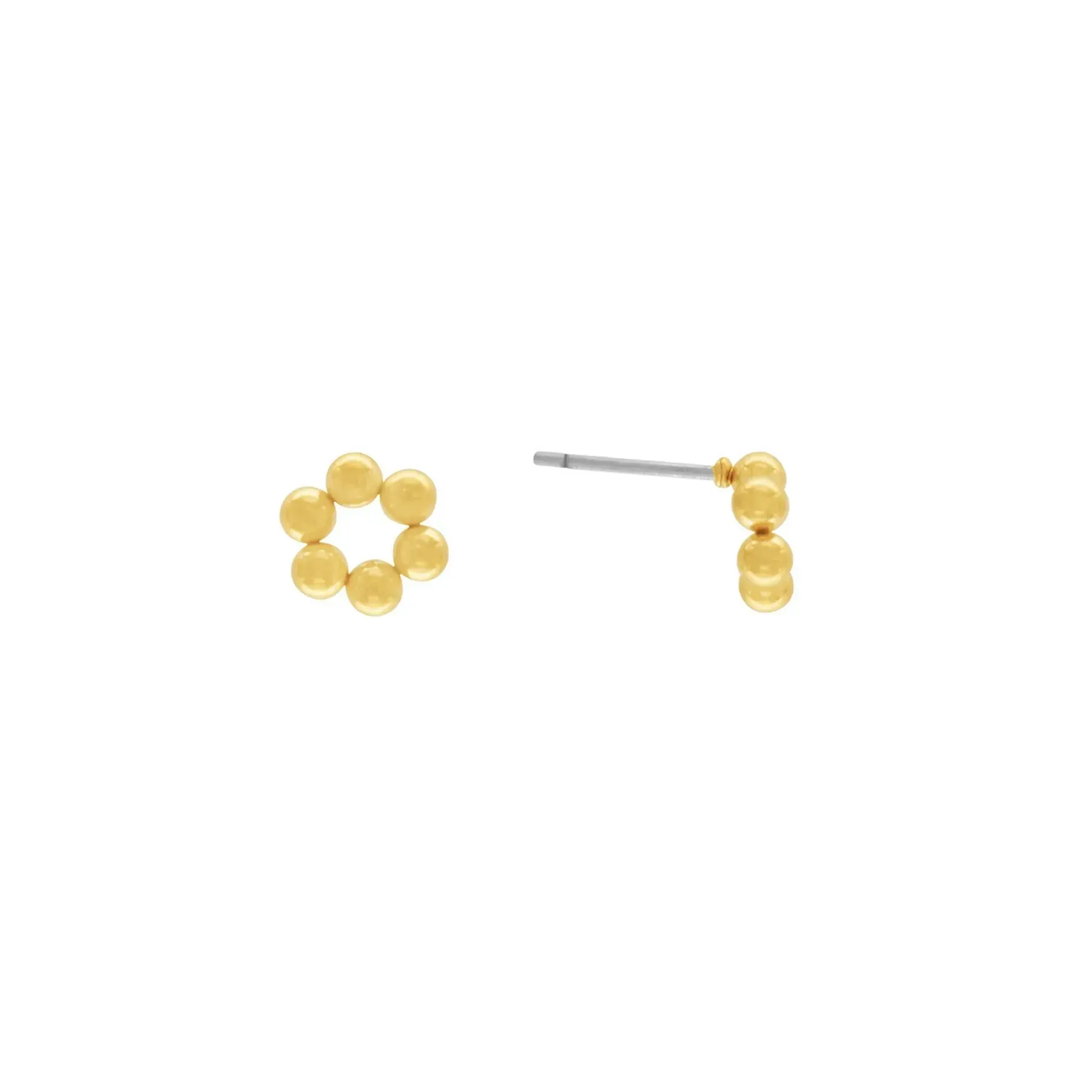 Passion Waterproof Circle Ball Earring 18K Gold Plating