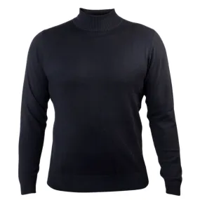 Prestige SW-496 Mock Neck Long Sleeve Sweater - Black