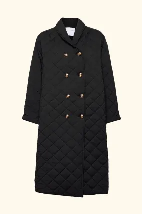 Quilted Flared Coat