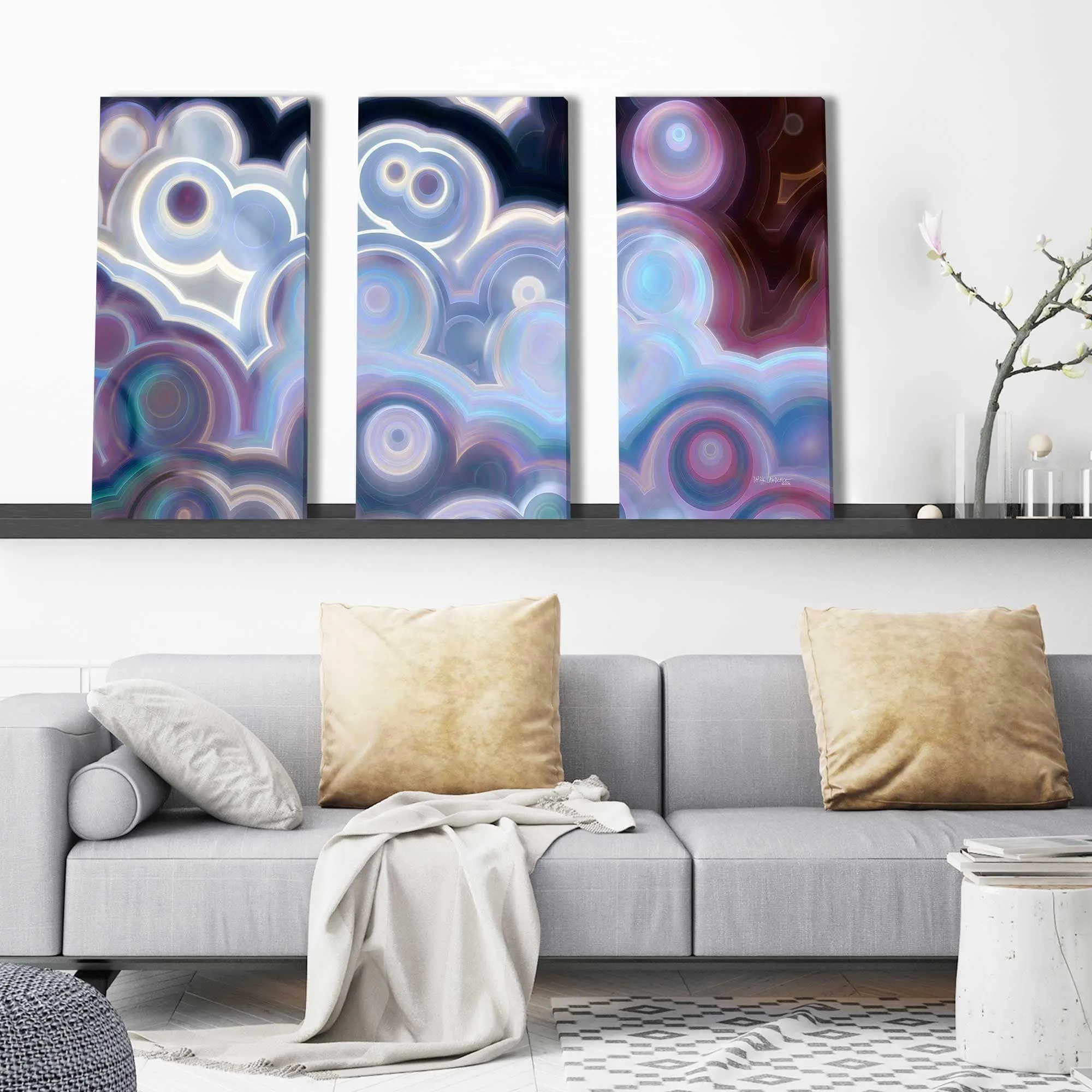 "1 Thessalonians 5 17a" by Mark Lawrence 3 Piece Set on Canvas