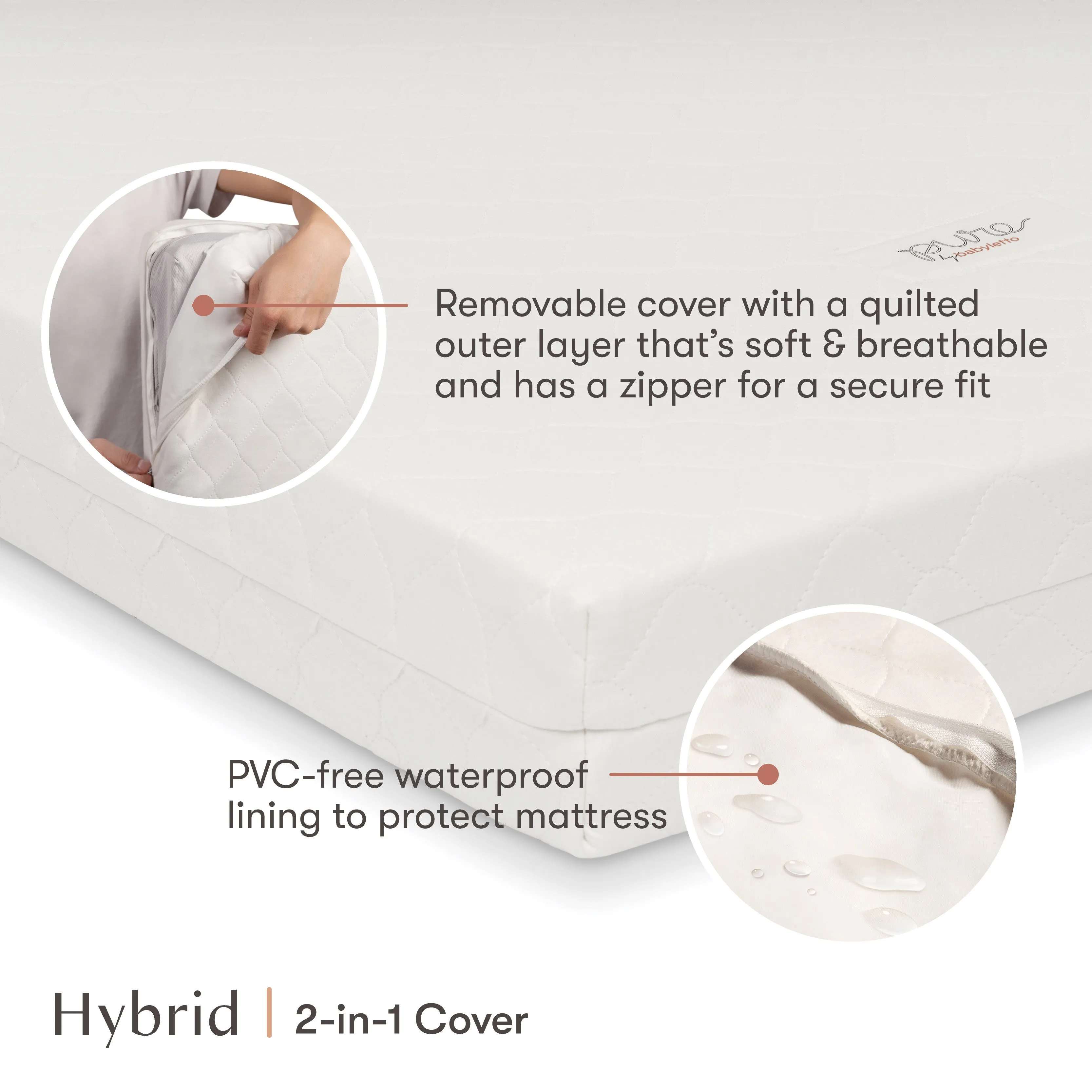 Replacement Hybrid Cover | Midi-Size Mattress | Pure Core