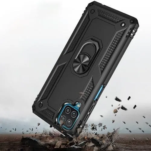 SaharaCase - Military Kickstand Case - for Samsung Galaxy A12 (2021) - Black