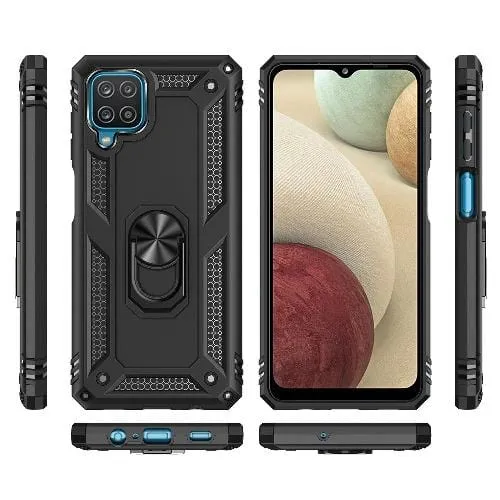 SaharaCase - Military Kickstand Case - for Samsung Galaxy A12 (2021) - Black