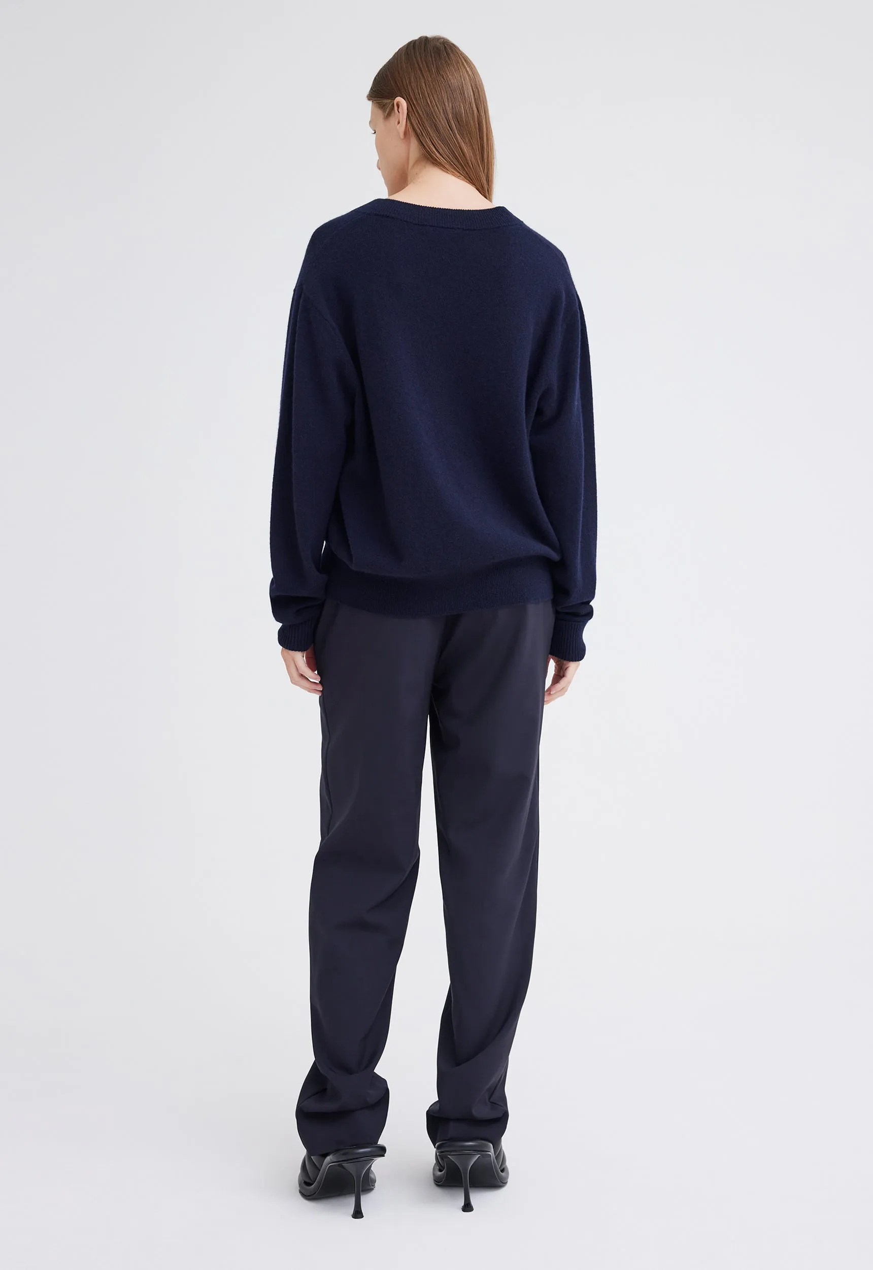 Sharpo Cashmere Sweater - Darkest Navy