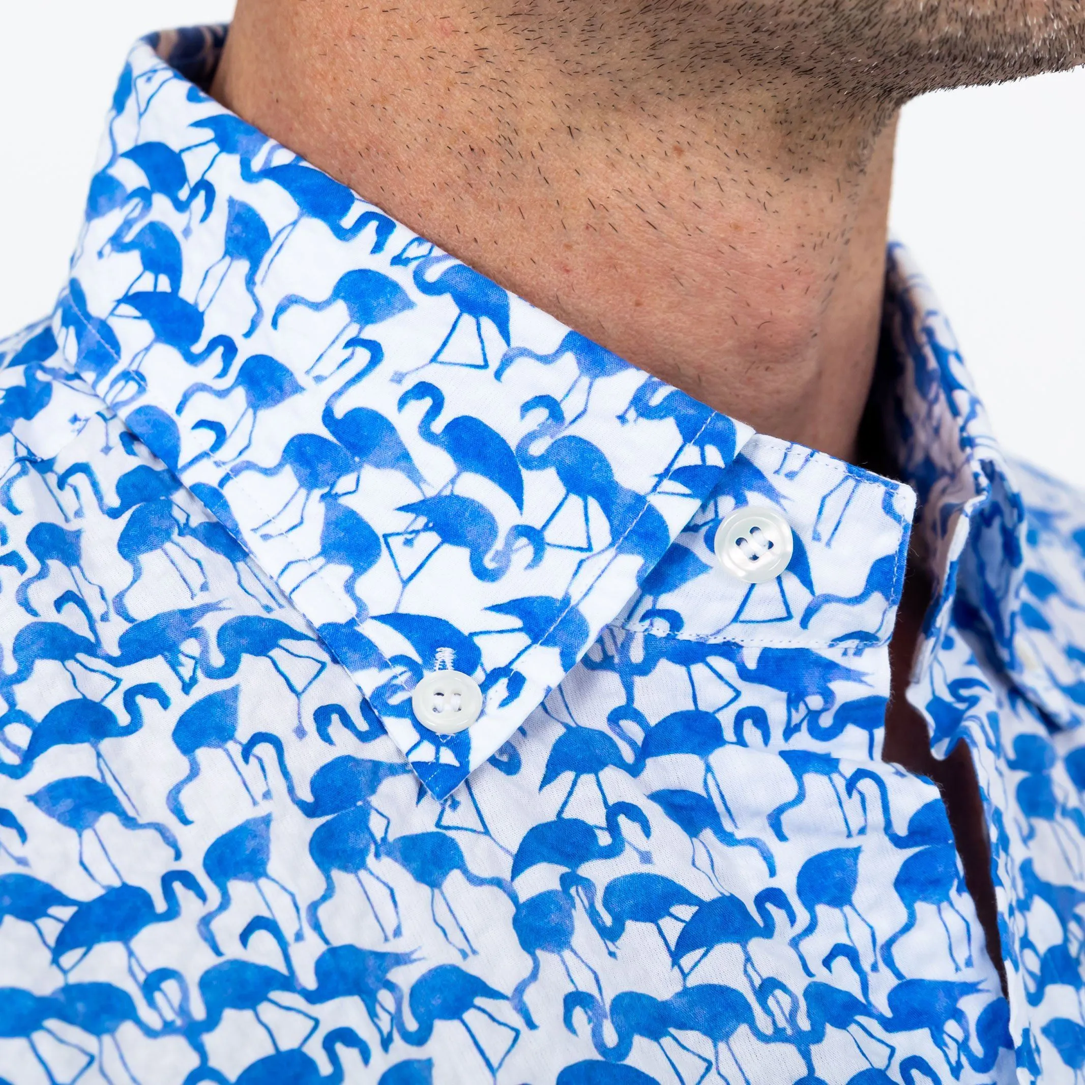 The Blue Parksley Printed Seersucker Casual Shirt