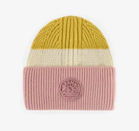 The Edie Knit Beanie - Pink   Yellow - KIDS