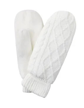 The Ivy Cream Chenille Mittens