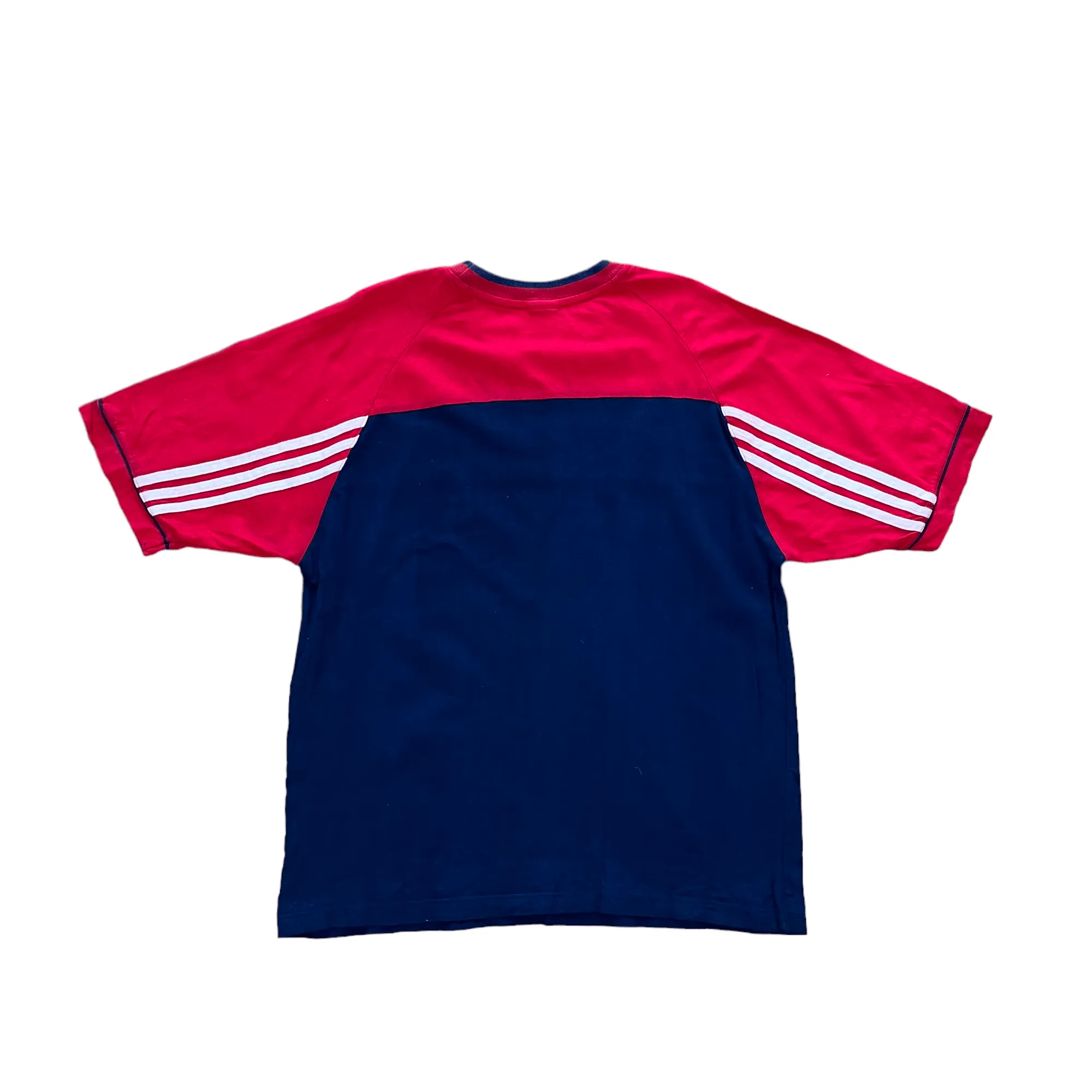 Vintage 90s Navy Blue, Red   White Adidas Tee - Extra Large