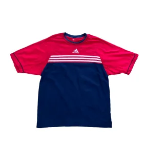 Vintage 90s Navy Blue, Red   White Adidas Tee - Extra Large