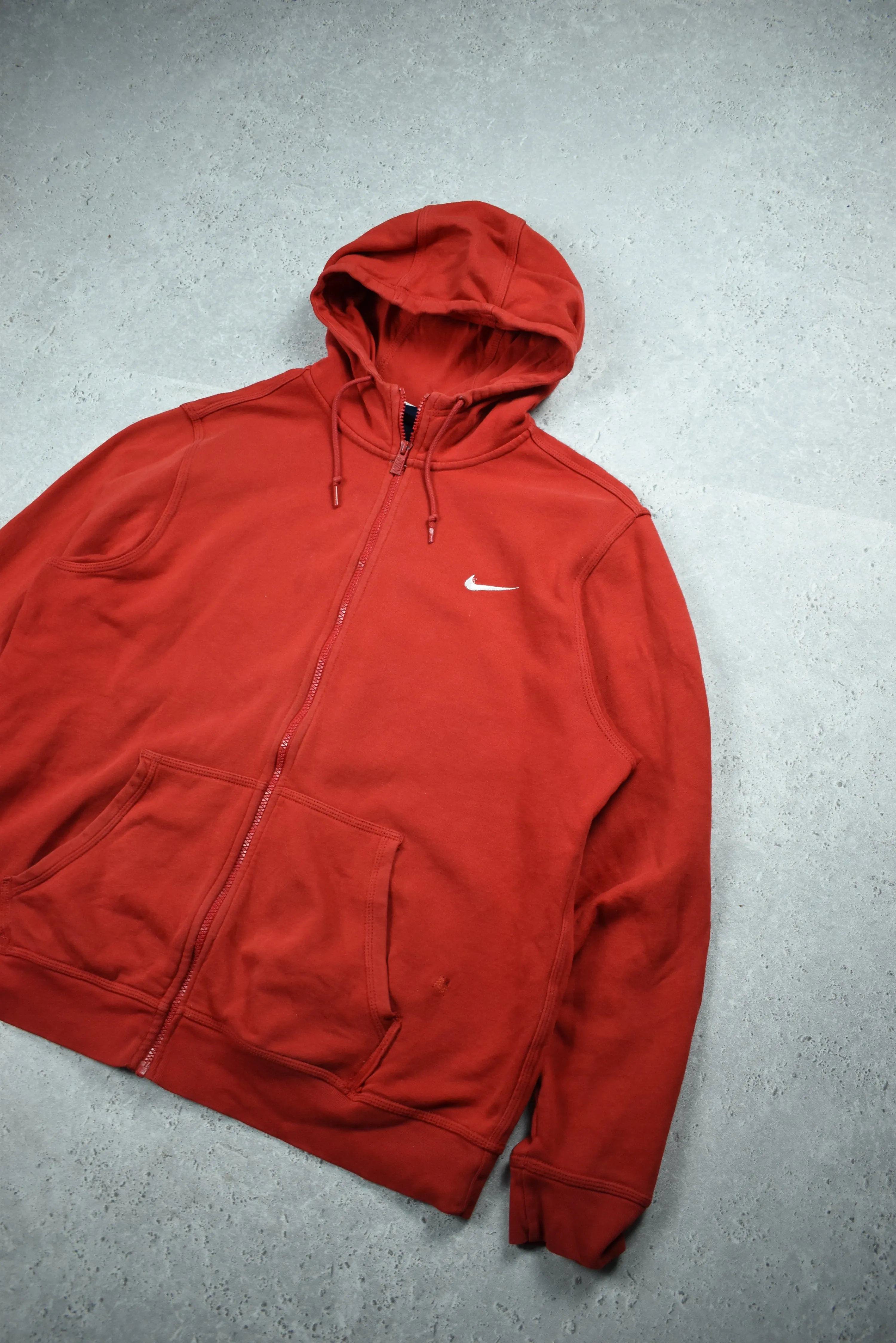 Vintage Nike Embroidered Swoosh Full Zip Hoodie XL