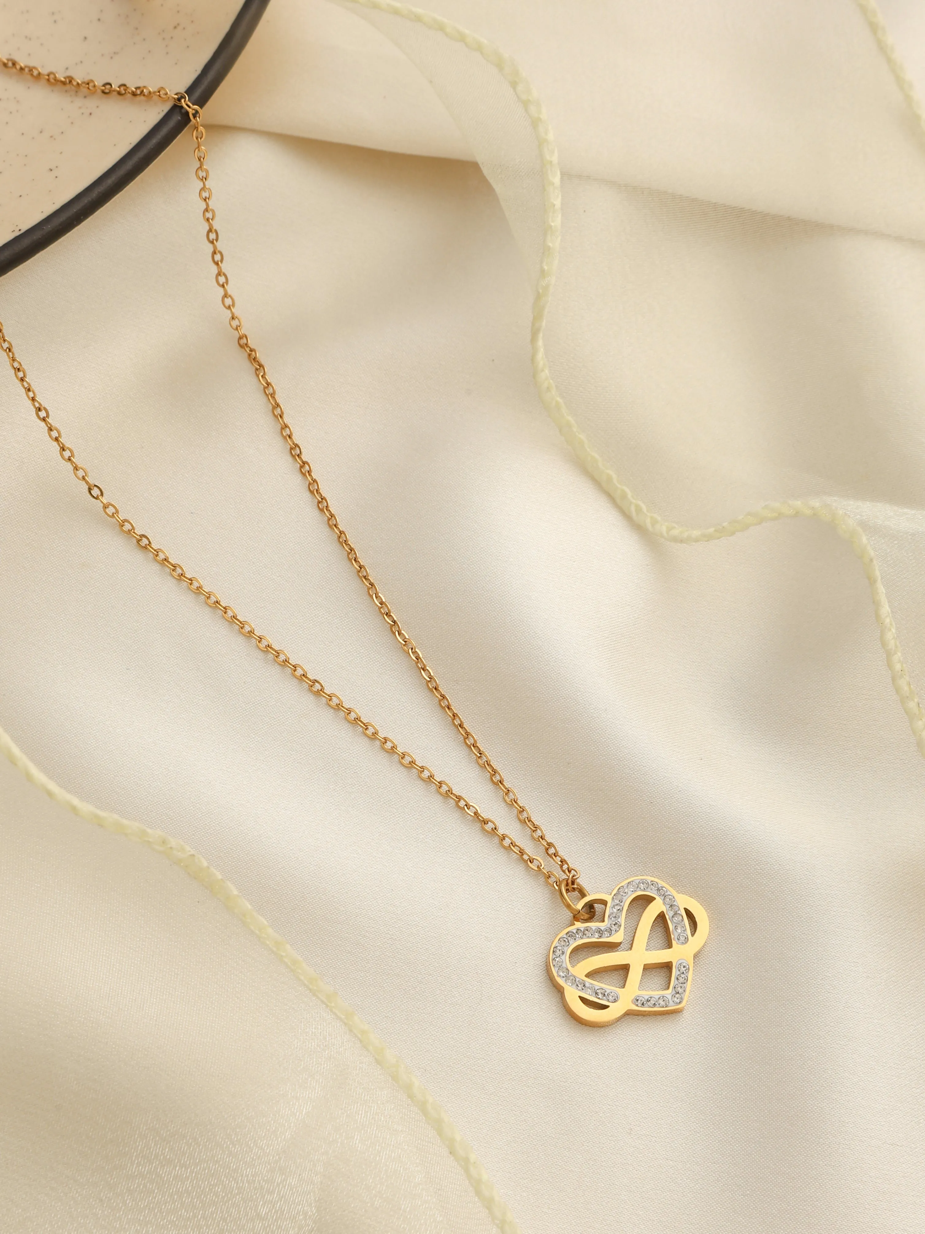 Waterproof Infinity Heart Necklace