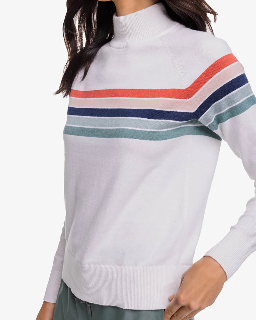 Womens Brynlee Chest Stripe Sweater