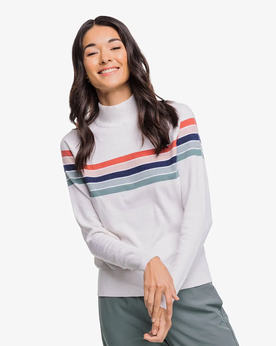 Womens Brynlee Chest Stripe Sweater