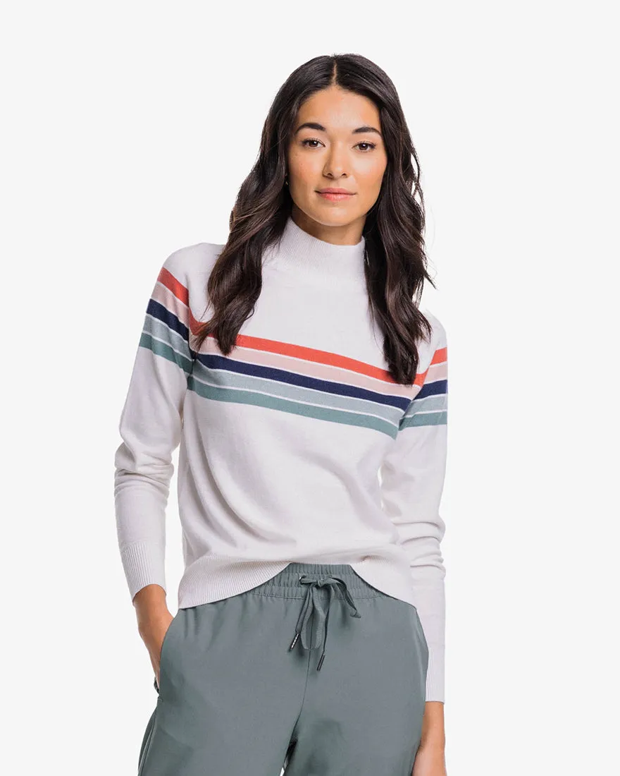 Womens Brynlee Chest Stripe Sweater