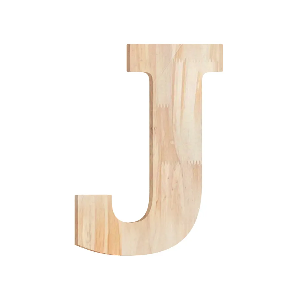 Wood Block Letter Unfinished Monogram Initial Alphabet Large Wall English Letters for Home Bedroom Office Wedding Party DIY Decor Ready to Paint or Stain