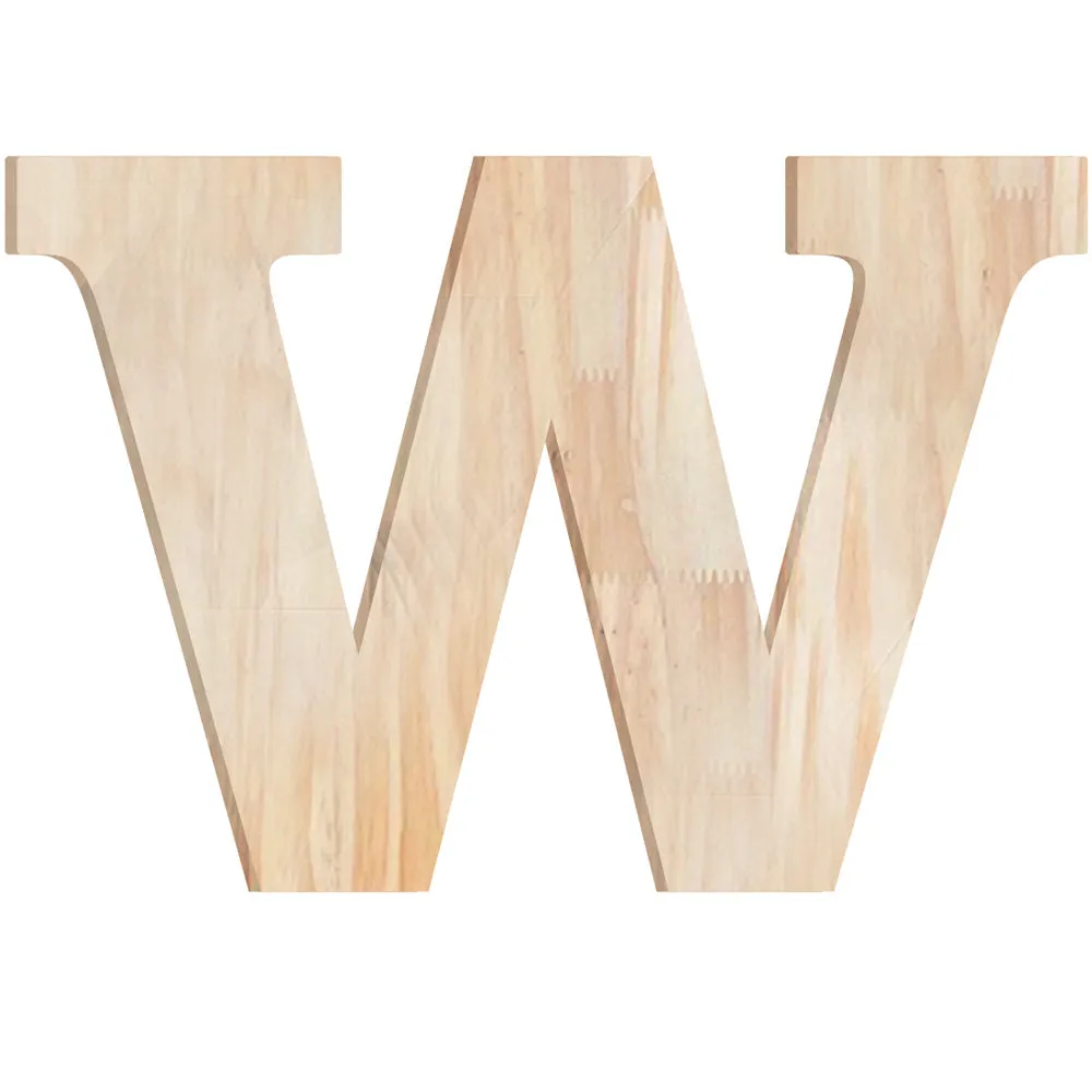 Wood Block Letter Unfinished Monogram Initial Alphabet Large Wall English Letters for Home Bedroom Office Wedding Party DIY Decor Ready to Paint or Stain