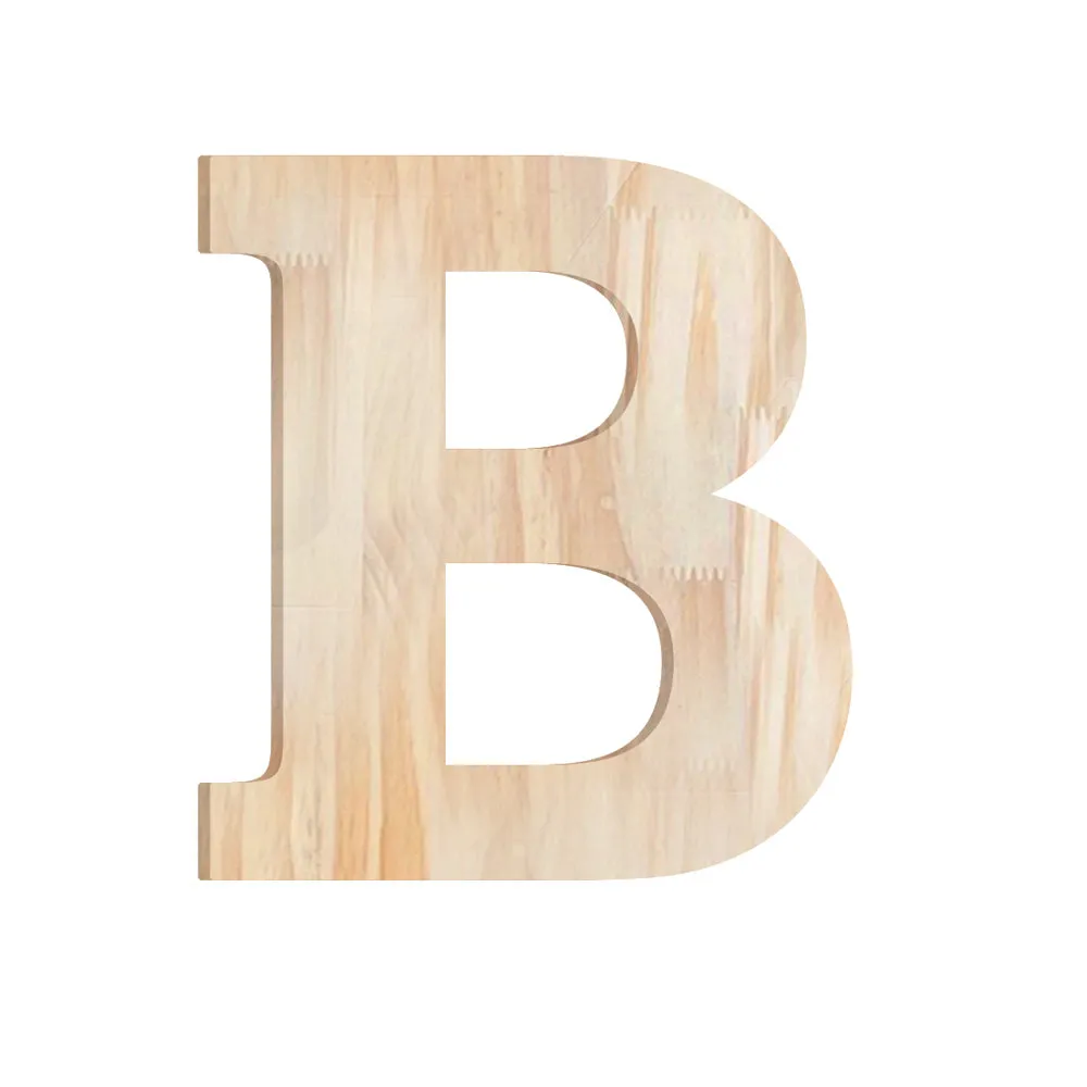 Wood Block Letter Unfinished Monogram Initial Alphabet Large Wall English Letters for Home Bedroom Office Wedding Party DIY Decor Ready to Paint or Stain